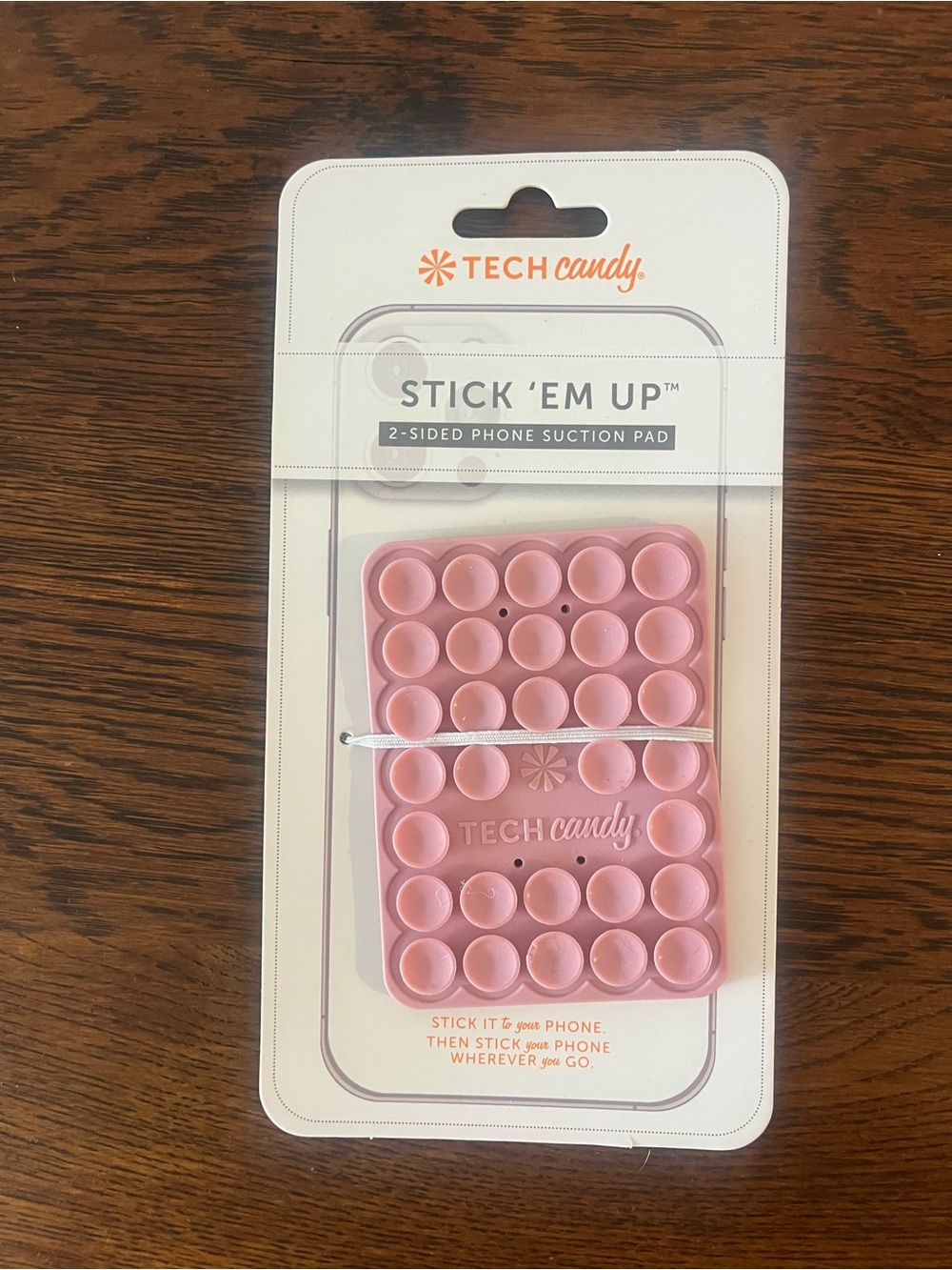 Tech Candy Pink Stick 'Em Up 2-Sided Phone Suction Pad
